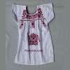 Robe Mexicaine Brode - Taille 8 ans  - Blanche
