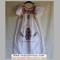 Robe Mexicaine - Taille 10 ans - Blanche