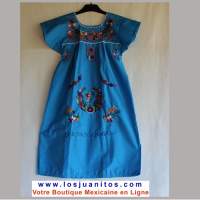 Robe Mexicaine - Taille 8 ans - Bleu